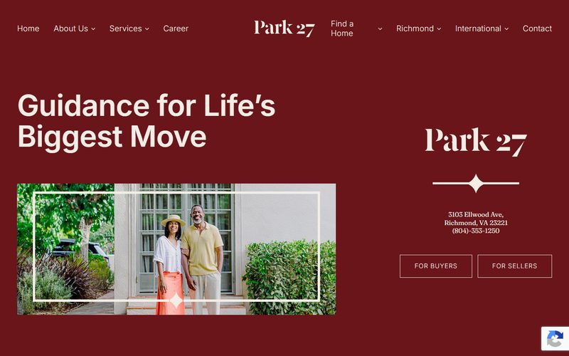 Park27 real estate website